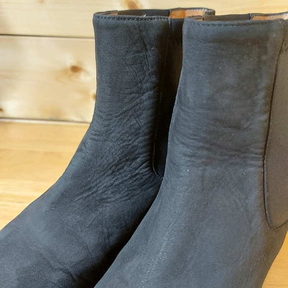 MARC CAIN newbuck suede black leather booties Size 37 - Picture 6 of 12